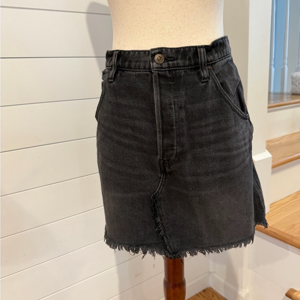 Free People - We the Free Black Denim Mini Skirt - Size 29